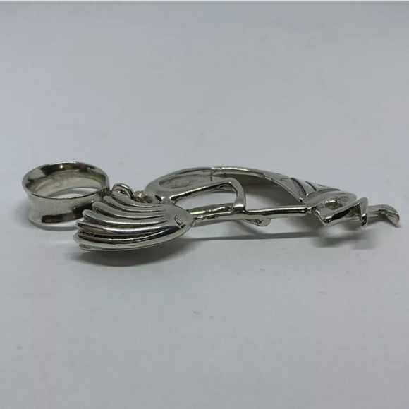 Large Kokopelli 925 Sterling Silver Native American Pendant 24.5g Arizona USA - Picture 5 of 5